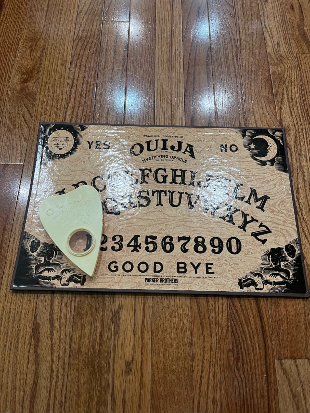 Vintage 1972 Ouija Board Game Parker Brothers William Fuld Mystifying Oracle